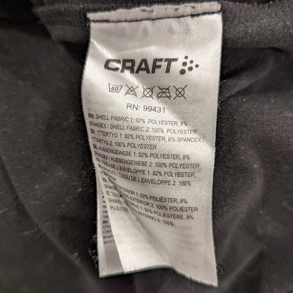 Black Craft Cycling / Running 1/2 Zipper Pullover - Picture 5 of 5